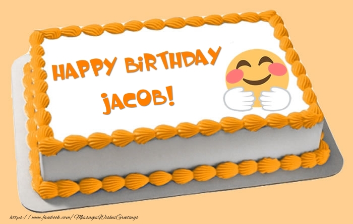 Greetings Cards for Birthday -  Happy Birthday Jacob! Cake