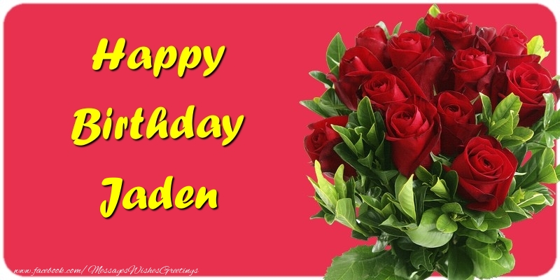 Greetings Cards for Birthday - Roses | Happy Birthday Jaden