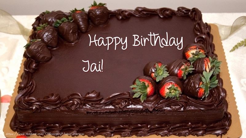 Greetings Cards for Birthday - Happy Birthday Jai! - Cake