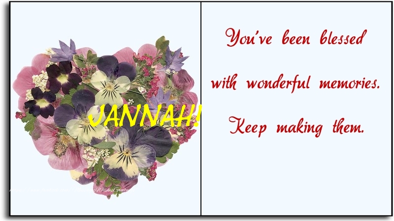 Greetings Cards for Birthday - Happy Birthday Jannah!