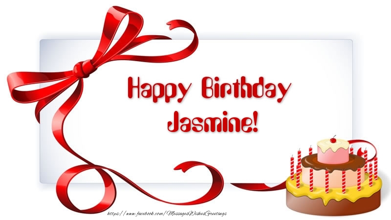 Greetings Cards for Birthday - Happy Birthday Jasmine!