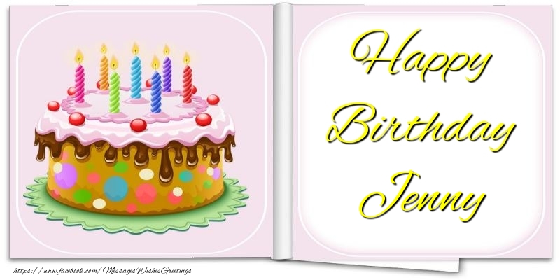 Greetings Cards for Birthday - Cake | Happy Birthday Jenny