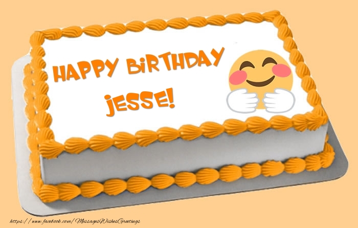 Greetings Cards for Birthday -  Happy Birthday Jesse! Cake