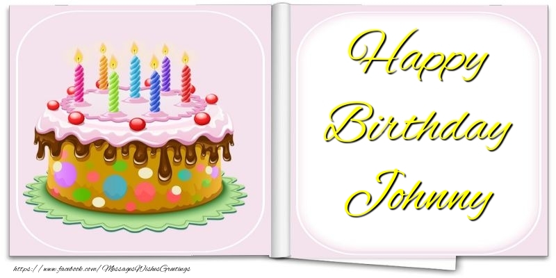  Greetings Cards for Birthday - Cake | Happy Birthday Johnny