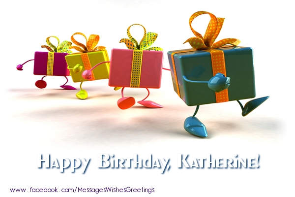 Greetings Cards for Birthday - Gift Box | La multi ani Katherine!