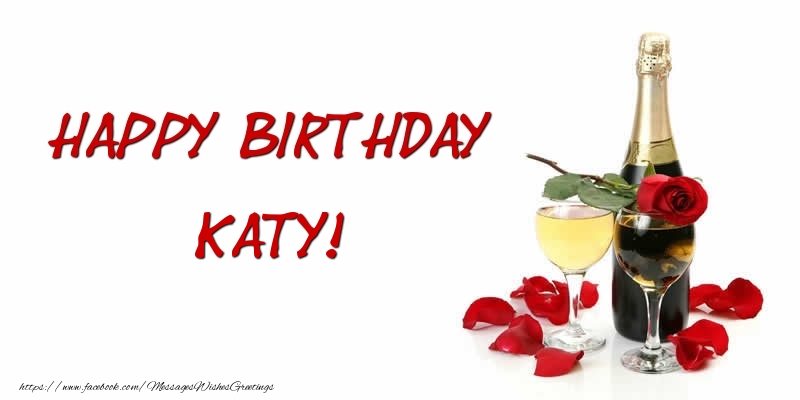  Greetings Cards for Birthday - Champagne | Happy Birthday Katy