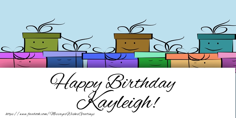 Greetings Cards for Birthday - Gift Box | Happy Birthday Kayleigh!