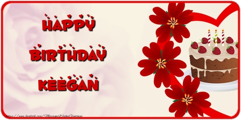 Greetings Cards for Birthday - Happy Birthday Keegan