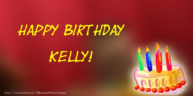 Greetings Cards for Birthday - Champagne | Happy Birthday Kelly!