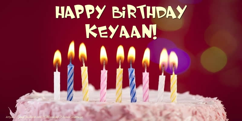  Greetings Cards for Birthday -  Cake - Happy Birthday Keyaan!