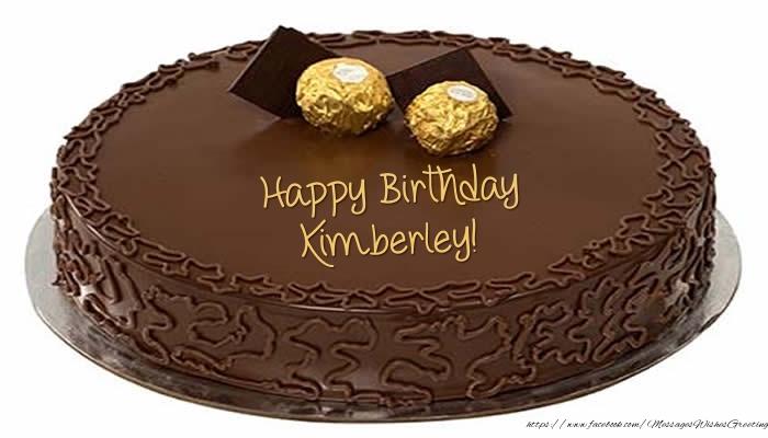 Greetings Cards for Birthday -  Cake - Happy Birthday Kimberley!