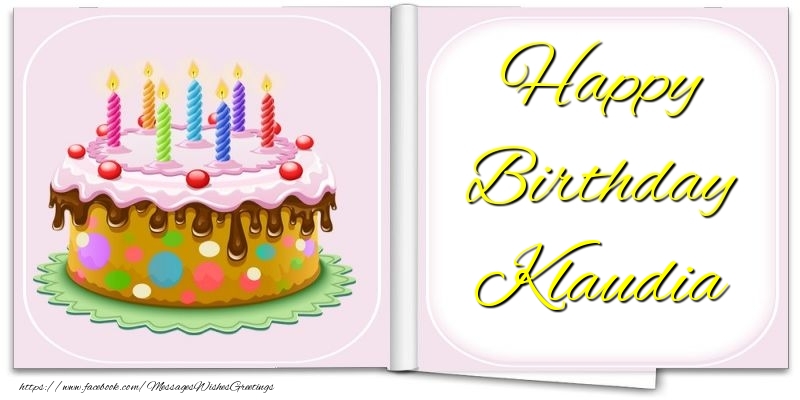 Greetings Cards for Birthday - Cake | Happy Birthday Klaudia