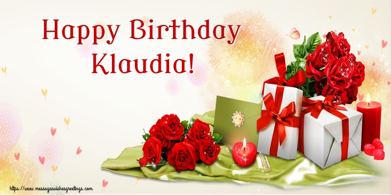 Greetings Cards for Birthday - Happy Birthday Klaudia!