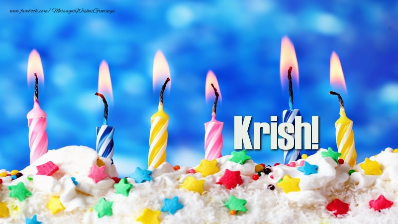 Greetings Cards for Birthday - Happy birthday, Krish!