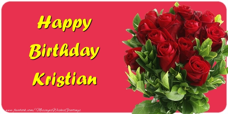  Greetings Cards for Birthday - Roses | Happy Birthday Kristian