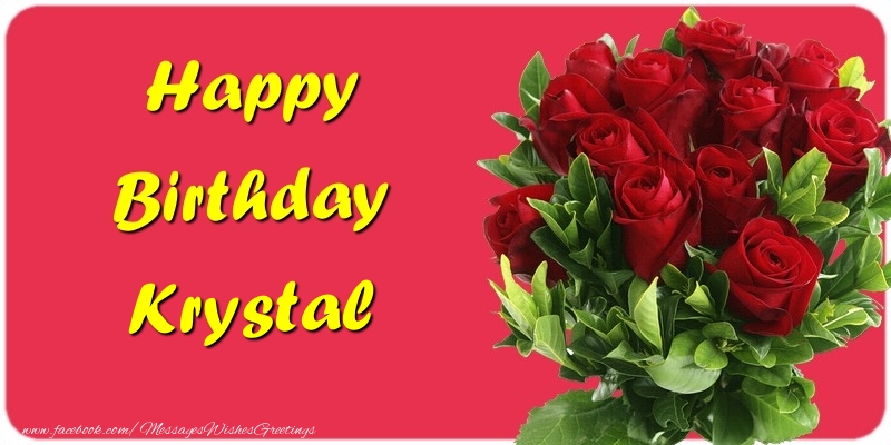  Greetings Cards for Birthday - Roses | Happy Birthday Krystal