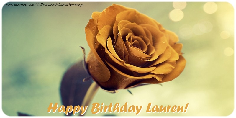  Greetings Cards for Birthday - Roses | Happy Birthday Lauren!