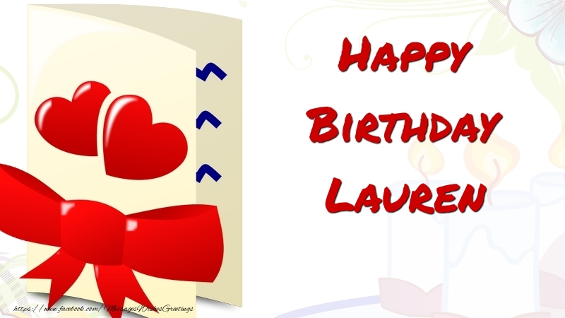 Greetings Cards for Birthday - Happy Birthday Lauren