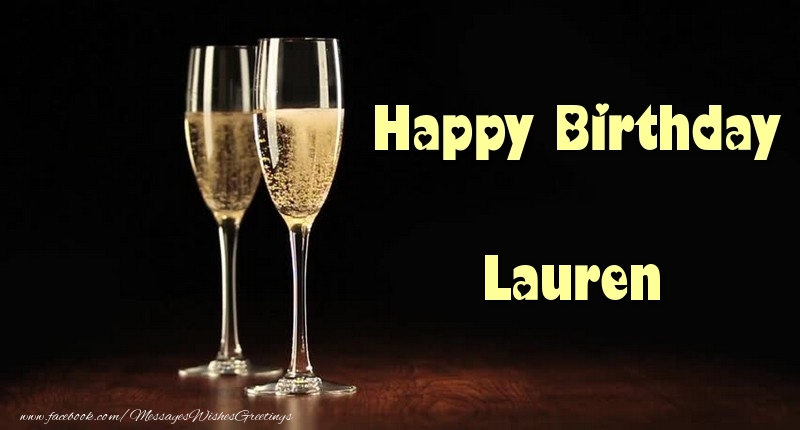 Greetings Cards for Birthday - Happy Birthday Lauren