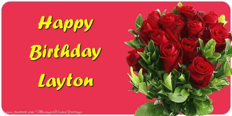 Greetings Cards for Birthday - Roses | Happy Birthday Layton