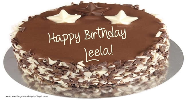 Greetings Cards for Birthday - Cake | Happy Birthday Leela!