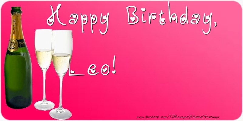 Greetings Cards for Birthday - Happy Birthday, Leo