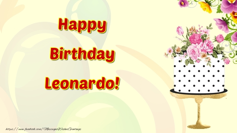 Greetings Cards for Birthday - Happy Birthday Leonardo