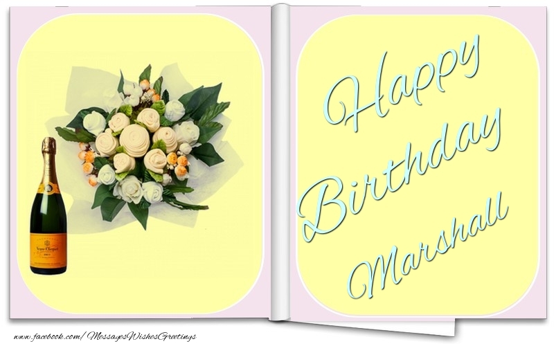 Greetings Cards for Birthday - Happy Birthday Marshall