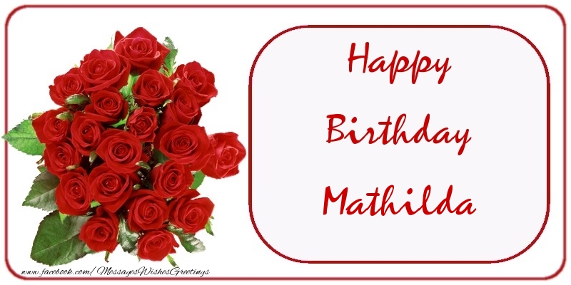 Greetings Cards for Birthday - Happy Birthday Mathilda