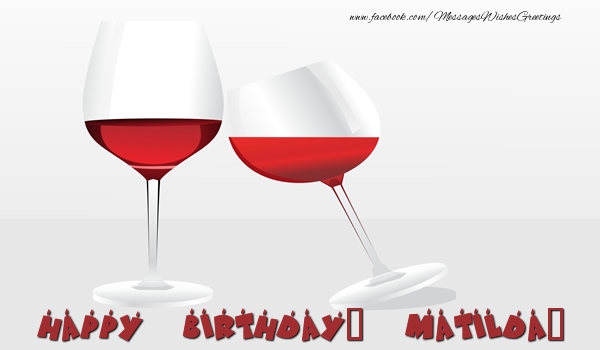 Greetings Cards for Birthday - Champagne | Happy Birthday, Matilda!