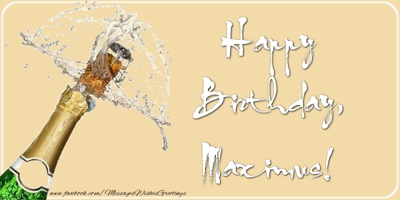 Greetings Cards for Birthday - Happy Birthday, Maximus