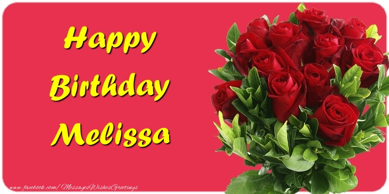 Greetings Cards for Birthday - Happy Birthday Melissa