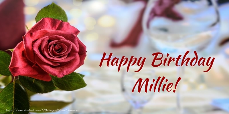  Greetings Cards for Birthday - Roses | Happy Birthday Millie!