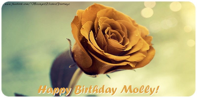 Greetings Cards for Birthday - Roses | Happy Birthday Molly!