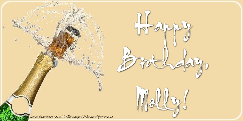 Greetings Cards for Birthday - Champagne | Happy Birthday, Molly