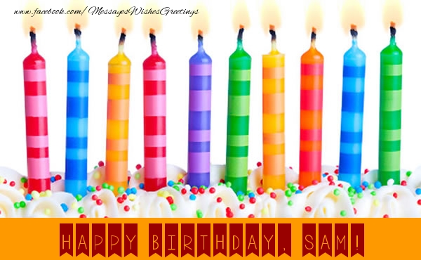  Greetings Cards for Birthday - Candels | Happy Birthday, Sam!