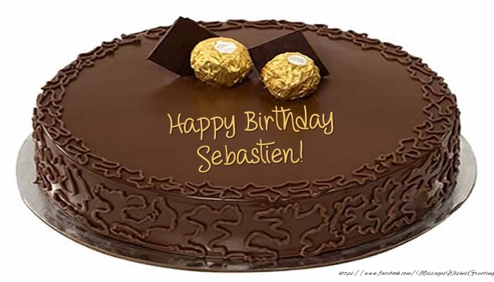 Greetings Cards for Birthday -  Cake - Happy Birthday Sebastien!