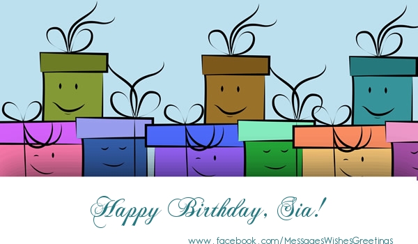 Greetings Cards for Birthday - Happy Birthday, Sia!