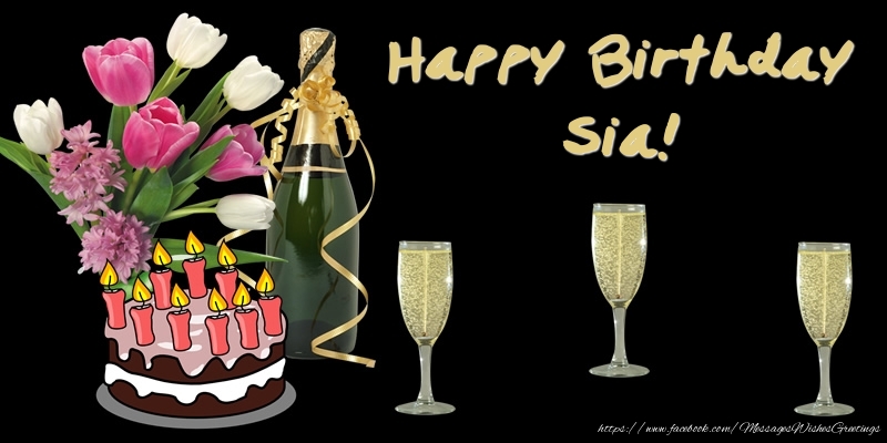 Greetings Cards for Birthday - Happy Birthday Sia!