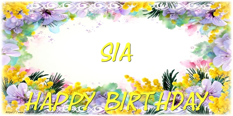 Greetings Cards for Birthday - Happy Birthday Sia