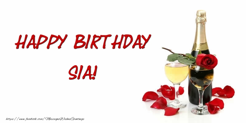 Greetings Cards for Birthday - Happy Birthday Sia