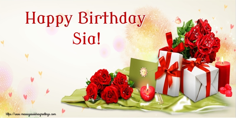 Greetings Cards for Birthday - Happy Birthday Sia!