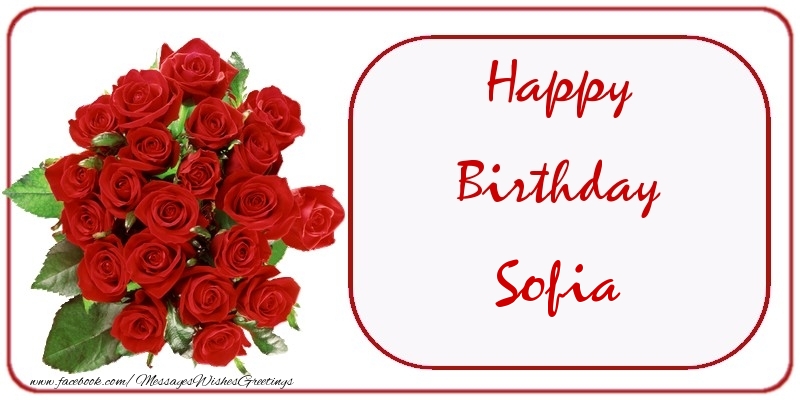 Greetings Cards for Birthday - Happy Birthday Sofia