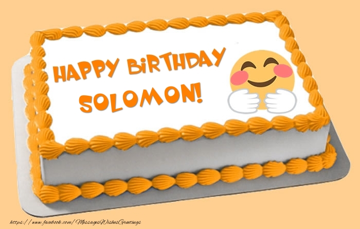 Greetings Cards for Birthday -  Happy Birthday Solomon! Cake