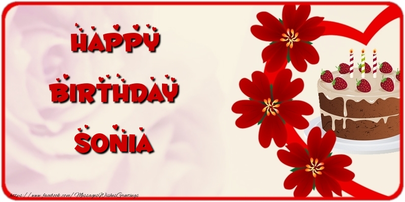 Greetings Cards for Birthday - Happy Birthday Sonia