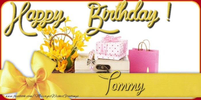 Greetings Cards for Birthday - Happy Birthday Tommy