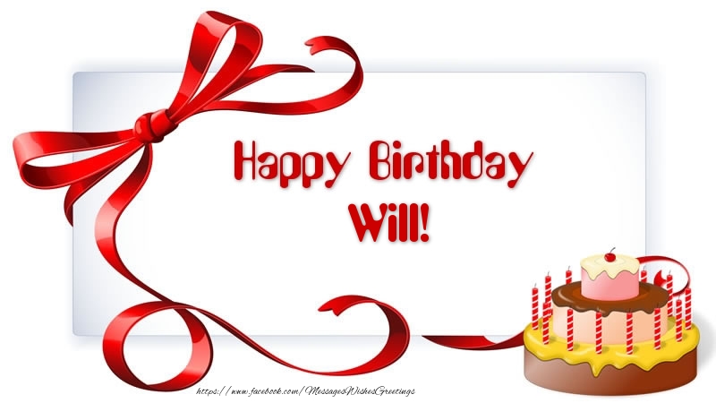 Greetings Cards for Birthday - Cake | Happy Birthday Will!