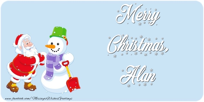 Greetings Cards for Christmas - Santa Claus & Snowman | Merry Christmas, Alan