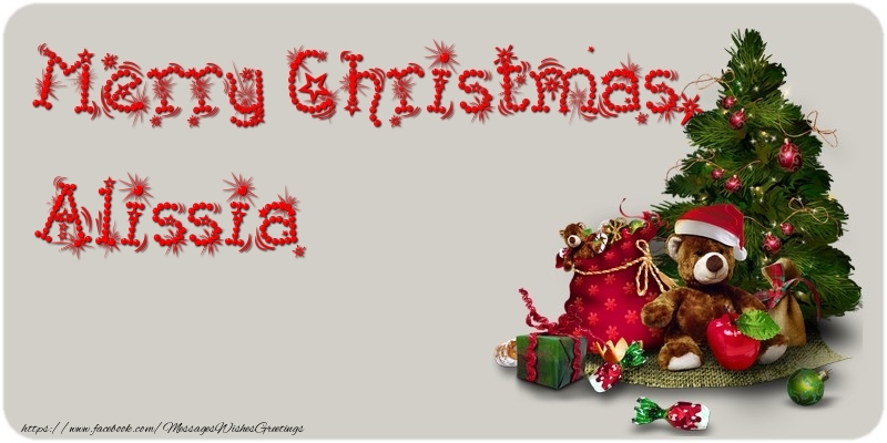 Greetings Cards for Christmas - Merry Christmas, Alissia