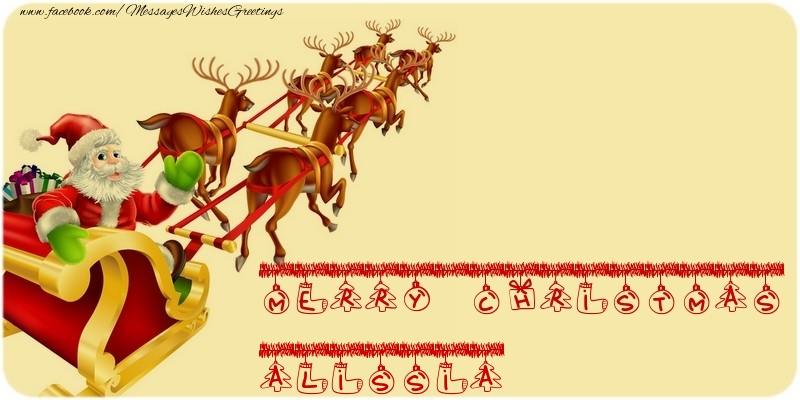 Greetings Cards for Christmas - MERRY CHRISTMAS Alissia